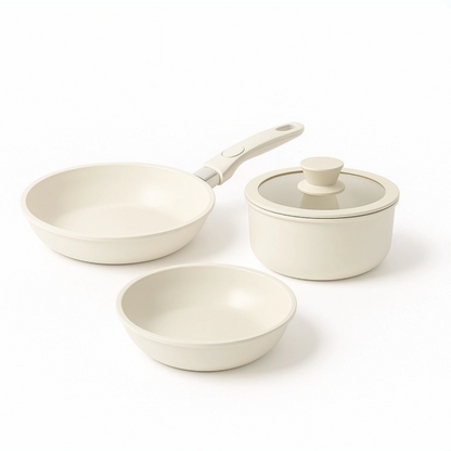 ChefEase™ – Set de Sartenes con Mango Desmontable (3 Piezas)