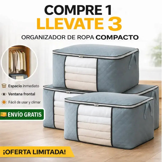 Compre 1 Llévate 3 - Organizador de Ropa Compacto ClosetMax™