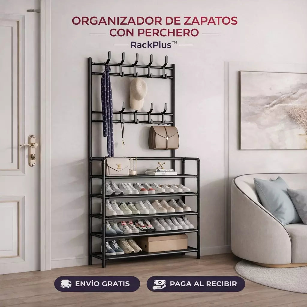 Organizador De Zapatos Con Perchero - RackPlus™