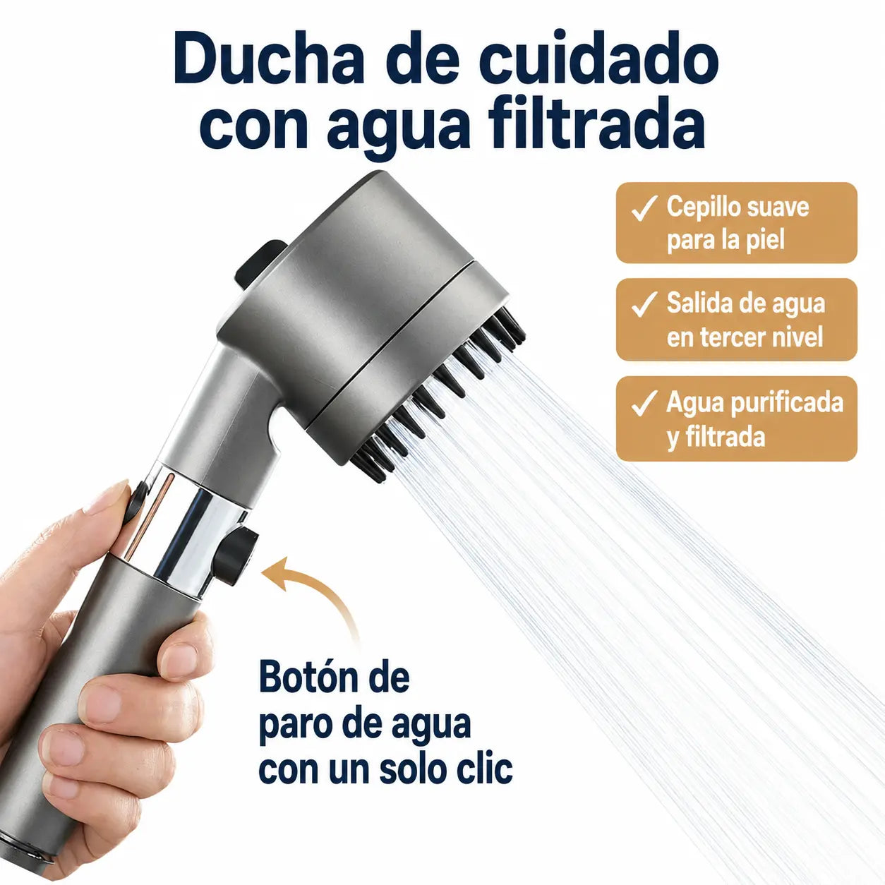 COMBO ESPECIAL: Regadera Masajeadora a Presión + Mini Rasuradora Portátil BarberMax™ [ÚLTIMAS UNIDADES]