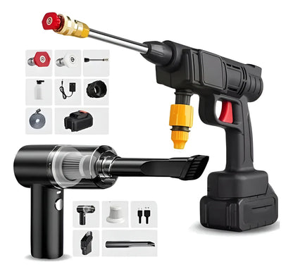 Hidrolavadora Portátil Recargable 2 Baterías 48V + Aspiradora Vacum 3 en 1 TurboJet™