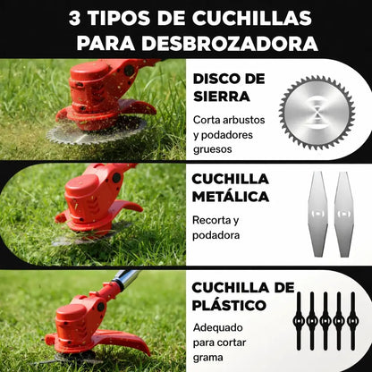Cortadora Inalámbrica Recargable TurboBlade™ + 2 Baterías de 48V [CORTA TODO]