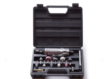 ProGrind™ – Kit de Amoladora Recta Neumática Profesional (16 Piezas)