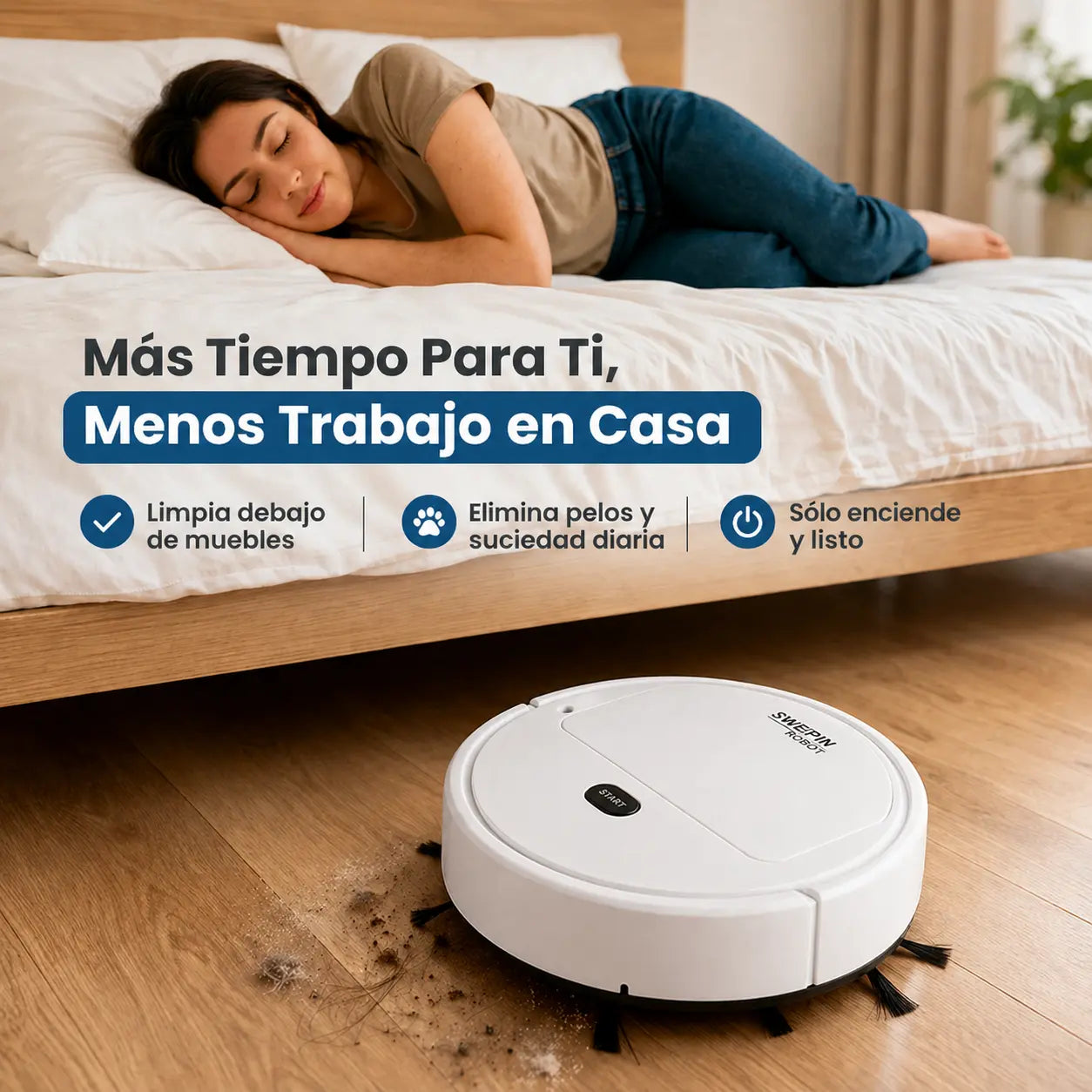 Compre 1 Lleve 2 - Robot MaxClean Aspirador Inteligente [LIMPIA TODO]